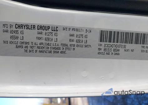 2014 Dodge Charger R/T Plus from USA, damaged, VIN 2C3CDXDTXEH372192